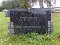 Hans og sønnen Hans Martin Kalrudstad. Ranveig Kalrudstad er gravlagt på Voss.