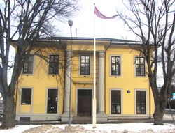 Grefsen og Disen velhus, oppført 1928. Foto: Stig Rune Pedersen (2012).