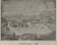Grimsøy kloster i 1882. Faksimile fra Norig, 23. juni 1917.