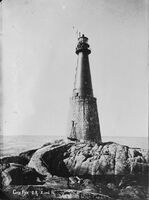 Fyret fotografert mellom 1880 og 1910. Foto: Marthinius Skøien