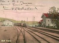 Grorud stasjon 1905. Foto: NJK Foto