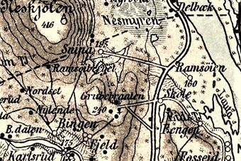 Gruvbråten Brandval vestside kart 1889.jpg