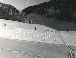 Gryta skiområde før, sett mot Djupdalen. Foto Gunnar Søderstrøm.