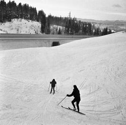 Gryta med undergang under E6, sett fra vest vinterstid. Foto Gunnar Søderstrøm.