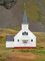 Grytviken kirke på Syd-Georgia ble levert fra Strømmen Trævarefabrik i 1913.