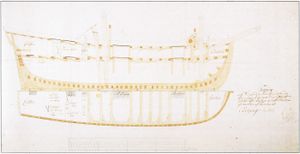 Gunder Eyde Konstruksjonsteikning til brigg, Bergen 1793.jpg