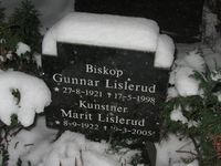 Biskop Gunnar Lisleruds gravminne. Foto: Stig Rune Pedersen