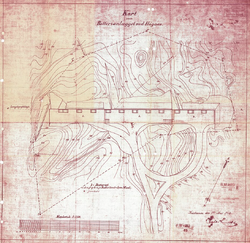 Høgås batteri kart situasjonsplan.