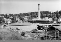 Høyenhall teglverk i nr. 79, idag Brynsenteret. Foto: Rode/Oslo Museum (1968).