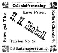 Stabells kolonial benyttet også avholdsavisa som annonsemedium.