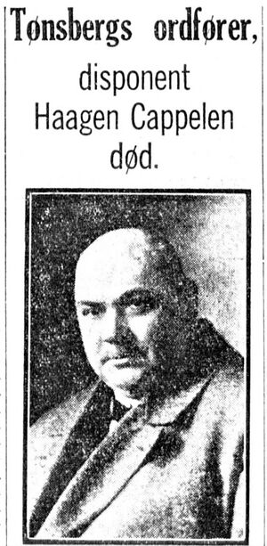 Haagen Hasberg Cappelen faksimile Aftenposten 1933.JPG