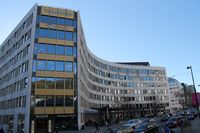 Haakon VIIs gate 10, selskapets hovedkontor 1963–1998. Foto: Chris Nyborg (2013).