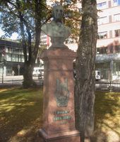 Byste av Halfdan Kjerulf ved Halfdan Kjerulfs plass. Foto: Stig Rune Pedersen