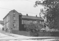 Støabakken med Halvorsethgården fotografert fra Hammergata.