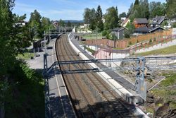 Hanaborg Stasjon etter oppgraderingen. Foto av Njål Svingheim 2016.