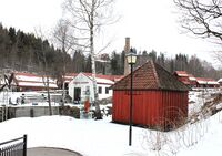 Handelsstedet Bærums Verk fotografert i mars 2016. Foto: Stig Rune Pedersen