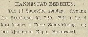 Hannestad Bedehus - tur (faksimile Sarpsborg Arbeiderblad 1945-08-10, s 4).jpg