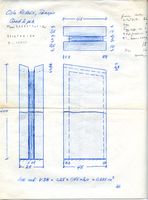 Arbeidstegning til byggingen av Oslo Rådhus, tårnspir. 1948-50