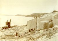 Steinbrudd. Ukjent sted og årstall