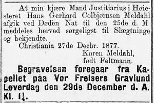 Hans Gerhard Colbjørnsen Meldahl dødsannonse.jpg