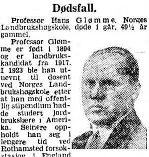 Hans Glømme minneord Aftenposten 1943.jpg
