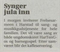 Harstad Tidende 16. desember 1995.