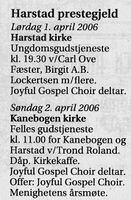Harstad Tidende 31. mars 2006.