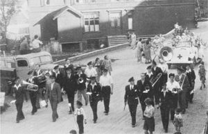 Harstad ungdomsmusikkorps i H.F. GHiævers gate 1948.jpg