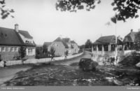 Haslebyen, oppført 1912 for Freia sjokoladefabrikk, ark. Morgenstierne og Eide. Foto: Anders Beer Wilse/Oslo Museum (1921).