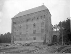 Hauen transformatorstasjon (1913-1914). Foto: Anders Beer Wilse/Norsk Teknisk Museum