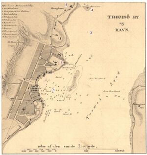 Havnekart Tromsø 1842.jpg
