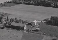 Heksum søndre bruk IV gnr. 89/4 Foto: Widerøe Flyveselskap (1951).