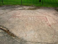 Helleristning av en elg har gitt navn til veien. Foto: Stig Rune Pedersen