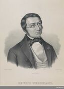 Litografi fra rundt 1855, utført av hans venn David Arnesen. Foto: Oslo Museum