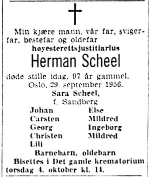 Herman Scheel dødsannonse 1956.jpg