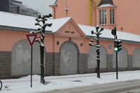 Port mot Jens Bjelkes gate, med byggeåret på veggen. Foto: Chris Nyborg (2013).