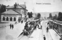 Hougsund stasjon omkring år 1900.
