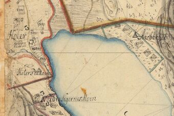 Holerplassen under Lier kart 1800.jpg