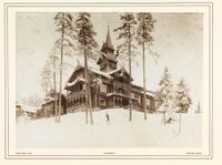 Holmenkollen turisthotell tidlig 1900-tallet. Foto: Olaf Martin Peder Væring/Nasjonalbiblioteket