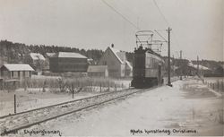 Holtet holdeplass. Foto: Mittet/Nasjonalbibliteket (1910-1920).