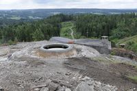 Stilling for 7,5 cm Cockerill tårnkanon. Foto: Tommy Gildseth (2010).