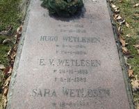 Liggende gravstein på Vestre gravlund i Oslo, 1900-tallet. Foto: Stig Rune Pedersen (2013).