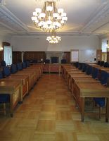 Kommunestyresalen for Farsund ligger i Husan. Foto: Stig Rune Pedersen