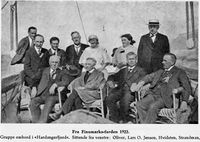 På tur til storlosjemøte i Hammerfest, Finnmark 1922. Johan Hvidsten sitter som nr to fra høyre. Fra boka Godtemplarordenen i Norge 1892-1927