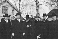 Fra IOGTs 50-årsjubileum i Porsgrunn i 1927. Johan Hvidsten er nr 2 fra venstre. Fra boka Godtemplarordenen i Norge 1927-1977