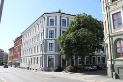 Familien Hurwitz bodde i denne bygården, Iduns gate 2 i Oslo. Foto: Chris Nyborg (2013).