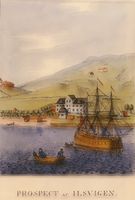 Ilsvika ca. 1814. Avfotografert akvarell
