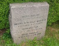 Forfatteren Inger Hagerup er gravlagt på Østre Aker kirkegård sammen med sin mor, mann og sønn. Foto: Stig Rune Pedersen