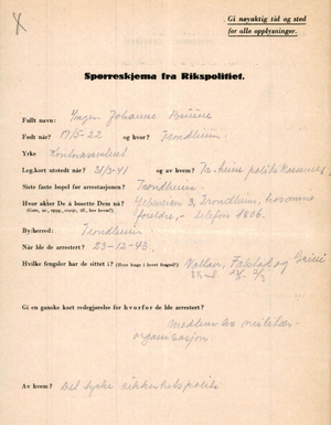 Inger Johanne Sættem 1922–1996 Tulla Bruun svar på spørreskjema fra Rikspolitiet.png