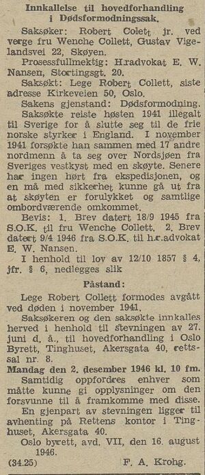 Innkalling til sak om dødsformodningsdom Robert Collett.JPG